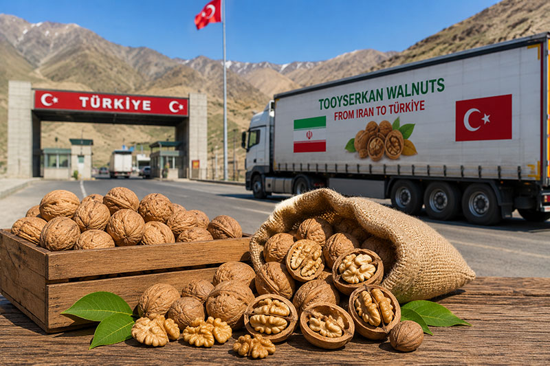 صادرات گردوی تویسرکان به ترکیه