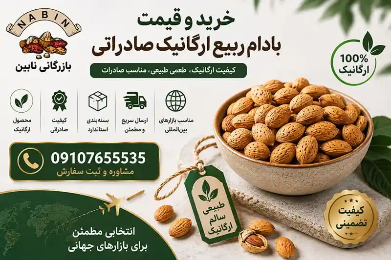 خرید و قیمت بادام ربیع ارگانیک صادراتی