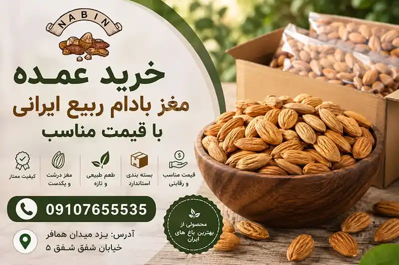 خرید عمده مغز بادام ربیع ایرانی با قیمت مناسب